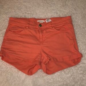 Coral low waisted shorts